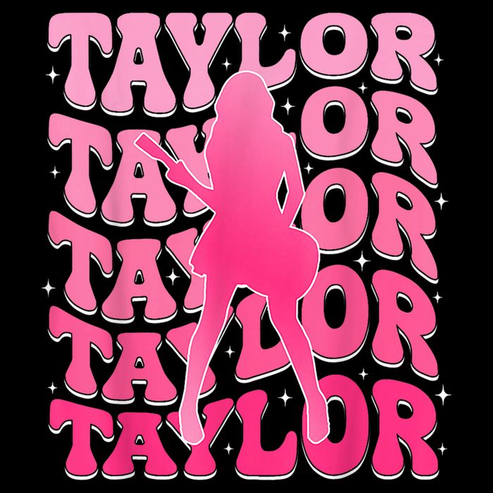 Retro Taylor First Name Personalized 80S Full-Length Apron With Pockets