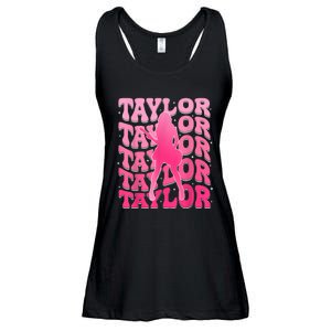 Retro Taylor First Name Personalized 80S Ladies Essential Flowy Tank