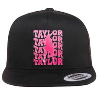 Retro Taylor First Name Personalized 80S Flat Bill Trucker Hat
