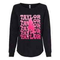 Retro Taylor First Name Personalized 80S Womens California Wash Sweatshirt