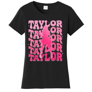 Retro Taylor First Name Personalized 80S Women's T-Shirt