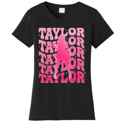 Retro Taylor First Name Personalized 80S Women's T-Shirt