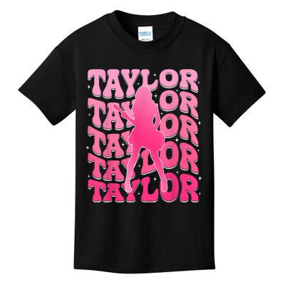 Retro Taylor First Name Personalized 80S Kids T-Shirt