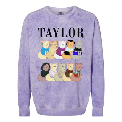 Retro Taylor First Name Personalized Name Groovy Colorblast Crewneck Sweatshirt