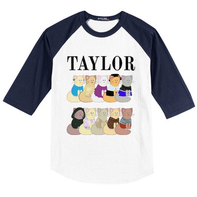 Retro Taylor First Name Personalized Name Groovy Baseball Sleeve Shirt