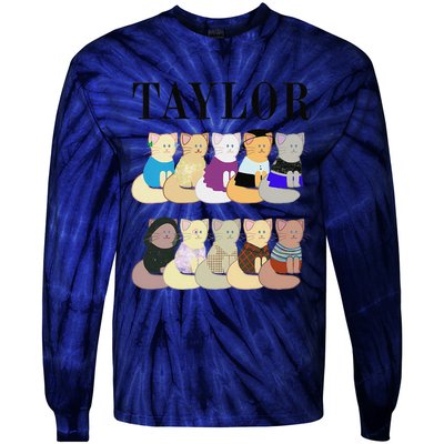 Retro Taylor First Name Personalized Name Groovy Tie-Dye Long Sleeve Shirt