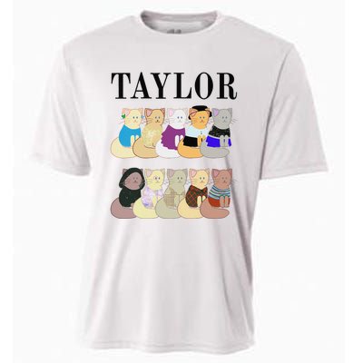 Retro Taylor First Name Personalized Name Groovy Cooling Performance Crew T-Shirt