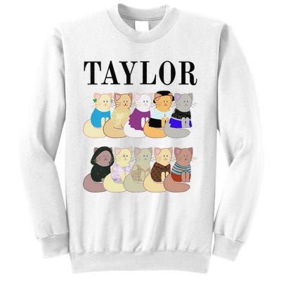 Retro Taylor First Name Personalized Name Groovy Sweatshirt