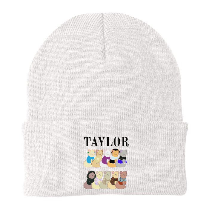Retro Taylor First Name Personalized Name Groovy Knit Cap Winter Beanie