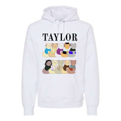 Retro Taylor First Name Personalized Name Groovy Premium Hoodie