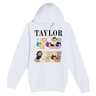 Retro Taylor First Name Personalized Name Groovy Premium Pullover Hoodie