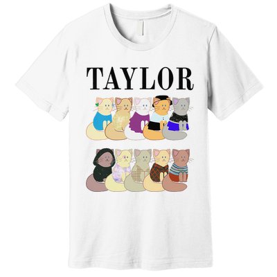 Retro Taylor First Name Personalized Name Groovy Premium T-Shirt