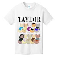 Retro Taylor First Name Personalized Name Groovy Kids T-Shirt