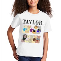 Retro Taylor First Name Personalized Name Groovy Kids T-Shirt