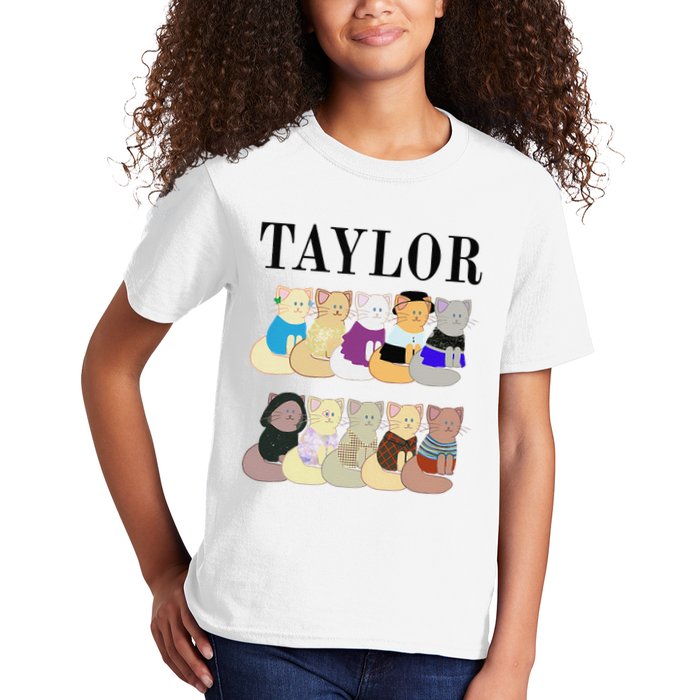 Retro Taylor First Name Personalized Name Groovy Kids T-Shirt