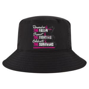 Remember The Fallen Support The Fighters Breast Cancer Cool Comfort Performance Bucket Hat