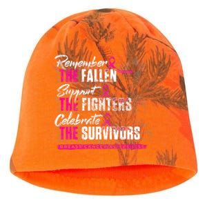 Remember The Fallen Support The Fighters Breast Cancer Kati - Camo Knit Beanie