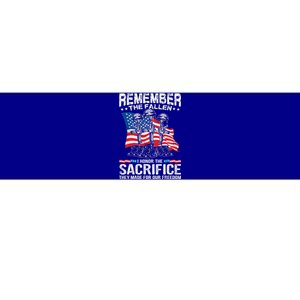 Remember The Fallen I Honor The Sacrifice Veteran Gift Bumper Sticker