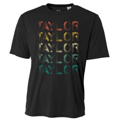 Retro T.AYLOR First Name Personalized Cooling Performance Crew T-Shirt