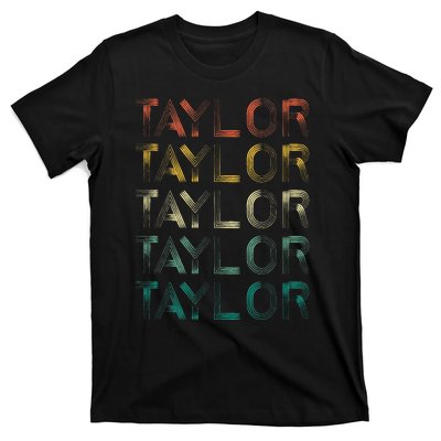 Retro T.AYLOR First Name Personalized T-Shirt