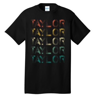 Retro T.AYLOR First Name Personalized Tall T-Shirt