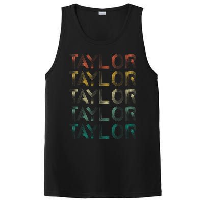 Retro T.AYLOR First Name Personalized PosiCharge Competitor Tank