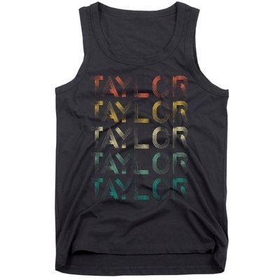 Retro T.AYLOR First Name Personalized Tank Top