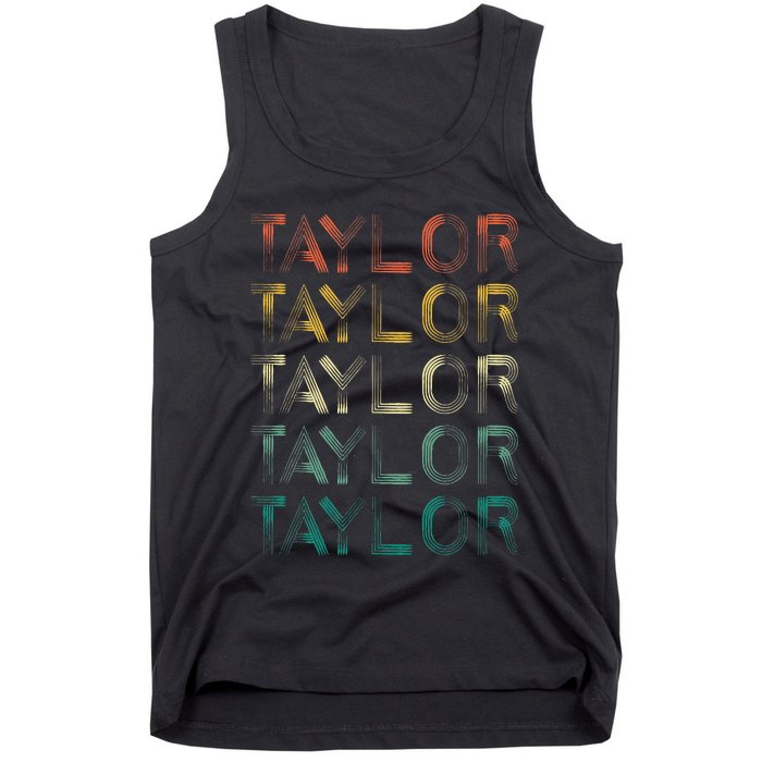 Retro T.AYLOR First Name Personalized Tank Top