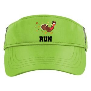 Run Turkey Funny Thanksgiving Adult Drive Performance Visor