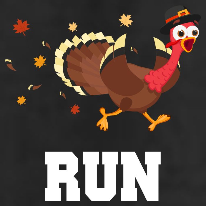 Run Turkey Funny Thanksgiving 7 Panel Mesh Trucker Snapback Hat