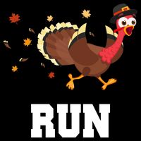 Run Turkey Funny Thanksgiving Button