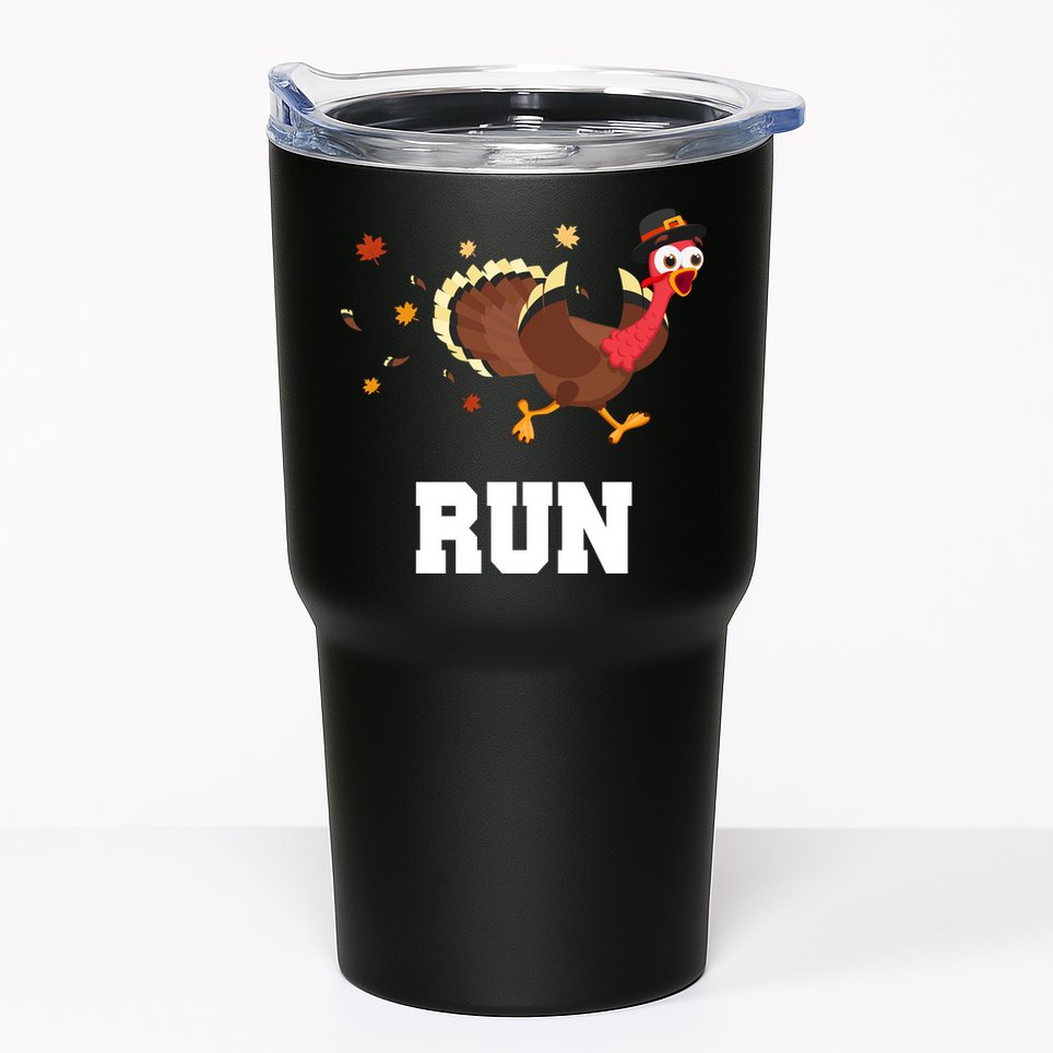 Run Turkey Funny Thanksgiving Tumbler