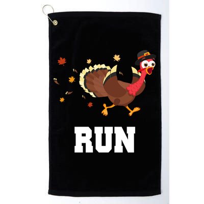 Run Turkey Funny Thanksgiving Golf Towel