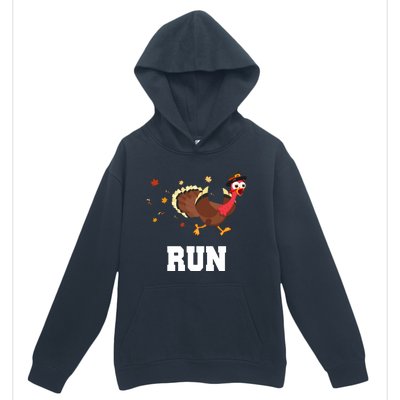 Run Turkey Funny Thanksgiving Urban Pullover Hoodie