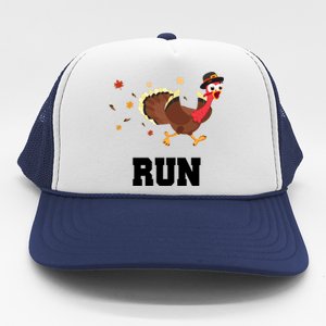 Run Turkey Funny Thanksgiving Trucker Hat