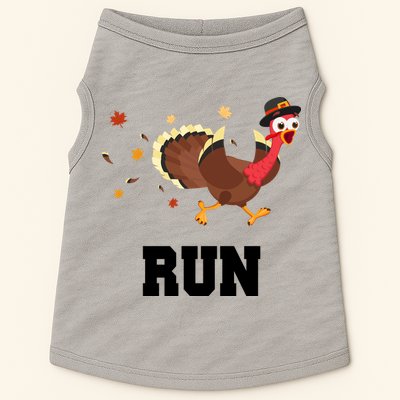 Run Turkey Funny Thanksgiving Doggie Tank