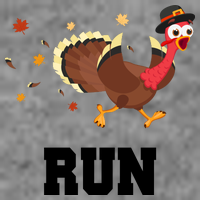 Run Turkey Funny Thanksgiving Polo