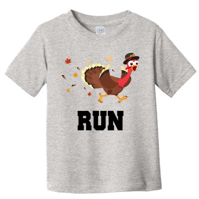 Run Turkey Funny Thanksgiving Toddler T-Shirt