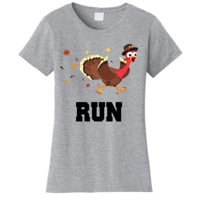 Run Turkey Funny Thanksgiving Women's T-Shirt