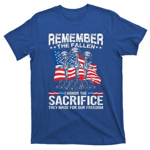 Remember The Fallen I Honor The Sacrifice Veteran Meaningful Gift T-Shirt