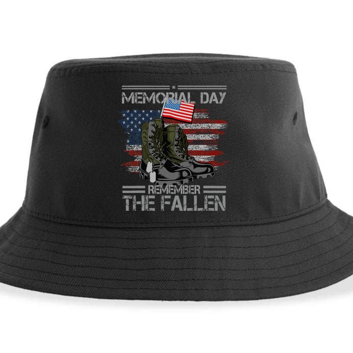 Remember The Fallen Veteran Military Vintage Sustainable Bucket Hat