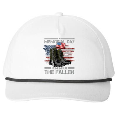 Remember The Fallen Veteran Military Vintage Snapback Five-Panel Rope Hat