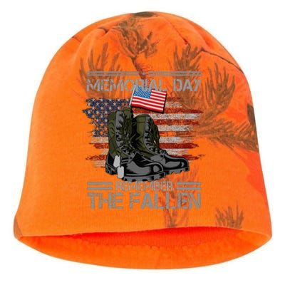 Remember The Fallen Veteran Military Vintage Kati - Camo Knit Beanie