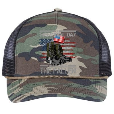 Remember The Fallen Veteran Military Vintage Retro Rope Trucker Hat Cap