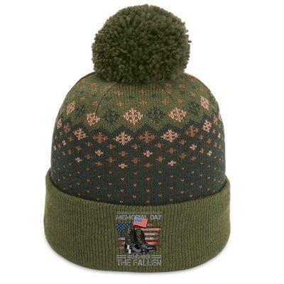 Remember The Fallen Veteran Military Vintage The Baniff Cuffed Pom Beanie