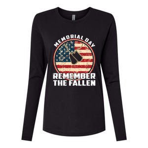 Remember The Fallen Veteran Military Happy Memorial Day Gift Womens Cotton Relaxed Long Sleeve T-Shirt