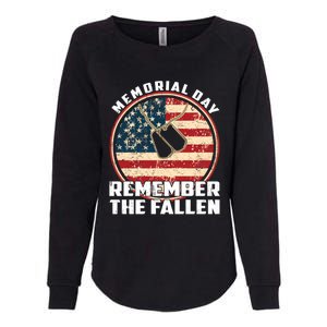 Remember The Fallen Veteran Military Happy Memorial Day Gift Womens California Wash Sweatshirt