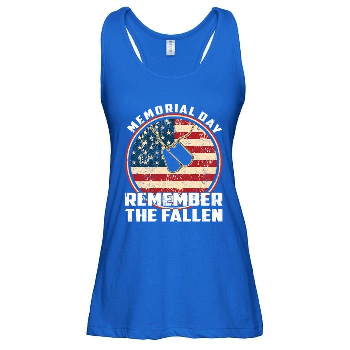 Remember The Fallen Veteran Military Happy Memorial Day Gift Ladies Essential Flowy Tank