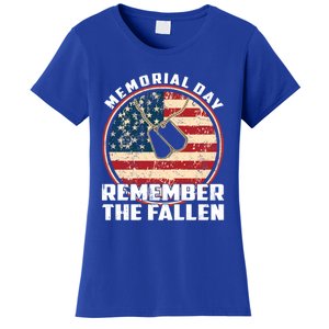 Remember The Fallen Veteran Military Happy Memorial Day Gift Women's T-Shirt