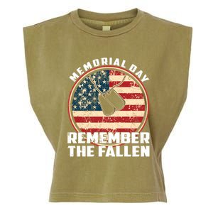 Remember The Fallen Veteran Military Happy Memorial Day Gift Garment-Dyed Women's Muscle Tee